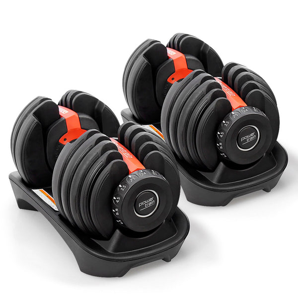 Powertrain 48k Adjustable Dumbbell Home Gym Set Powertrain