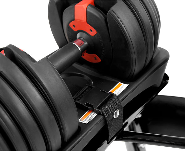 Powertrain 2x 24kg  Adjustable Dumbbells with Stand Powertrain