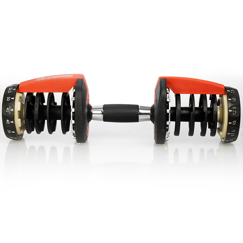 Powertrain 2x 24kg  Adjustable Dumbbells with Stand Powertrain