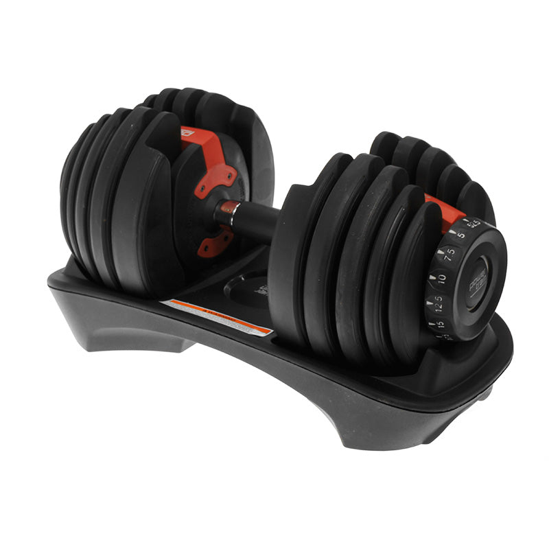 Powertrain 2x 24kg  Adjustable Dumbbells with Stand Powertrain
