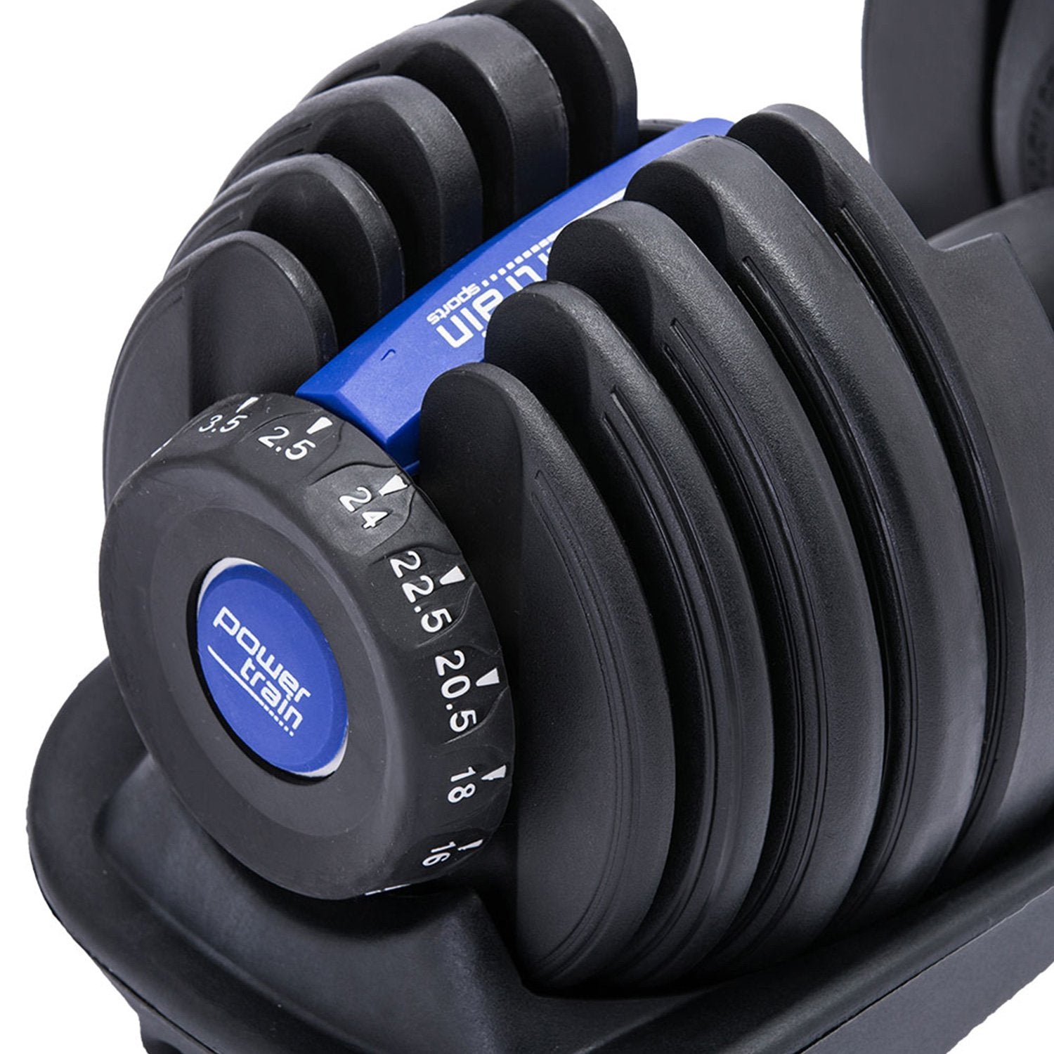 Powertrain 2x 24kg Adjustable Dumbbell Home Gym Set Powertrain