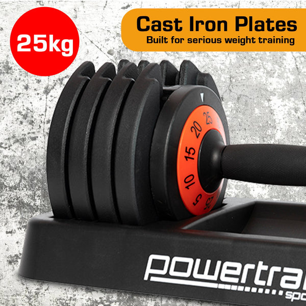 Powertrain GEN2 Pro Adjustable Dumbbell Set - 50kg Powertrain