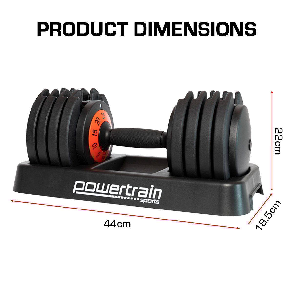 Powertrain GEN2 Pro Adjustable Dumbbell Set - 50kg Powertrain