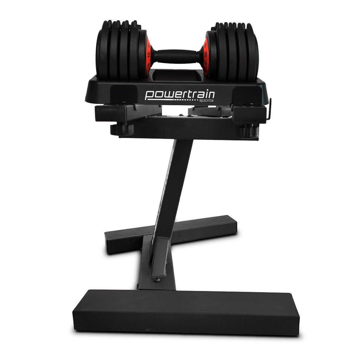 Powertrain GEN2 Pro Adjustable Dumbbell Set - 2 x 25kg (50kg) Home Gym Weights with Stand Powertrain