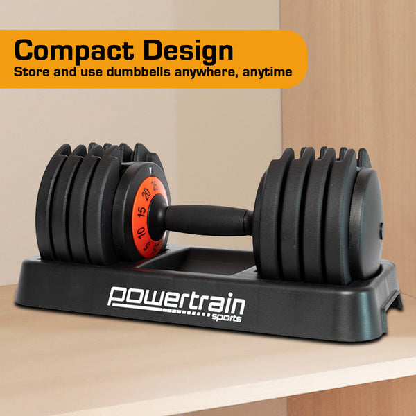 Powertrain GEN2 Pro Adjustable Dumbbell Weights- 25kg Powertrain