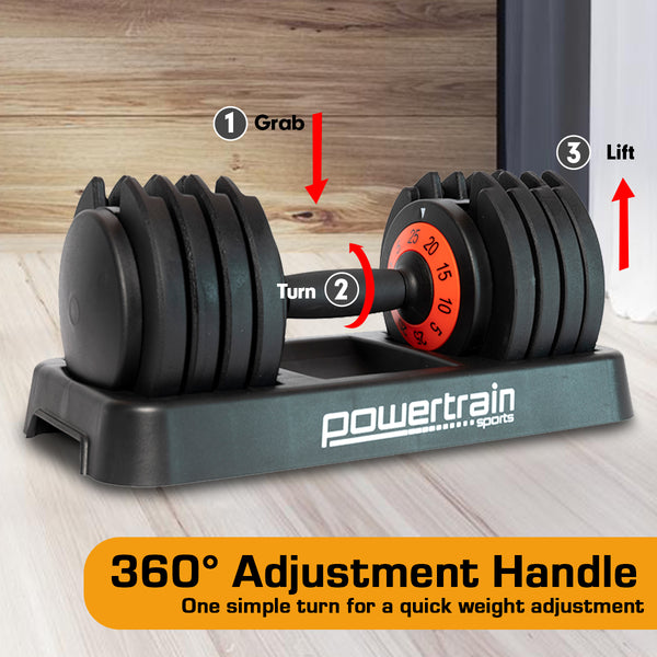 Powertrain GEN2 Pro Adjustable Dumbbell Weights- 25kg Powertrain