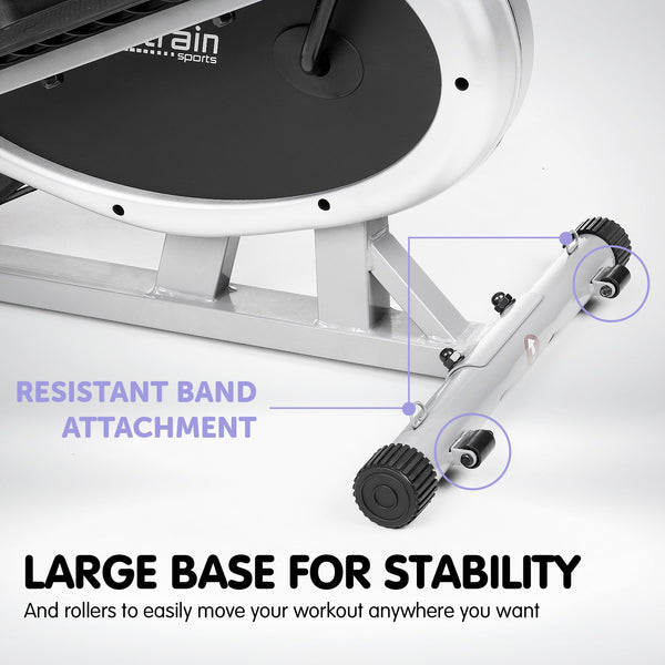 Powertrain 3-in-1 Elliptical Cross Trainer Exercise Bike with Resistance Bands Powertrain