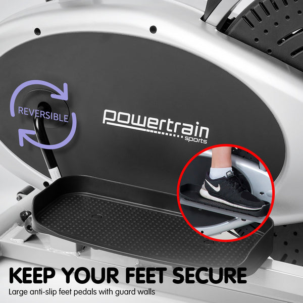 Powertrain 3-in-1 Elliptical Cross Trainer Exercise Bike with Resistance Bands Powertrain