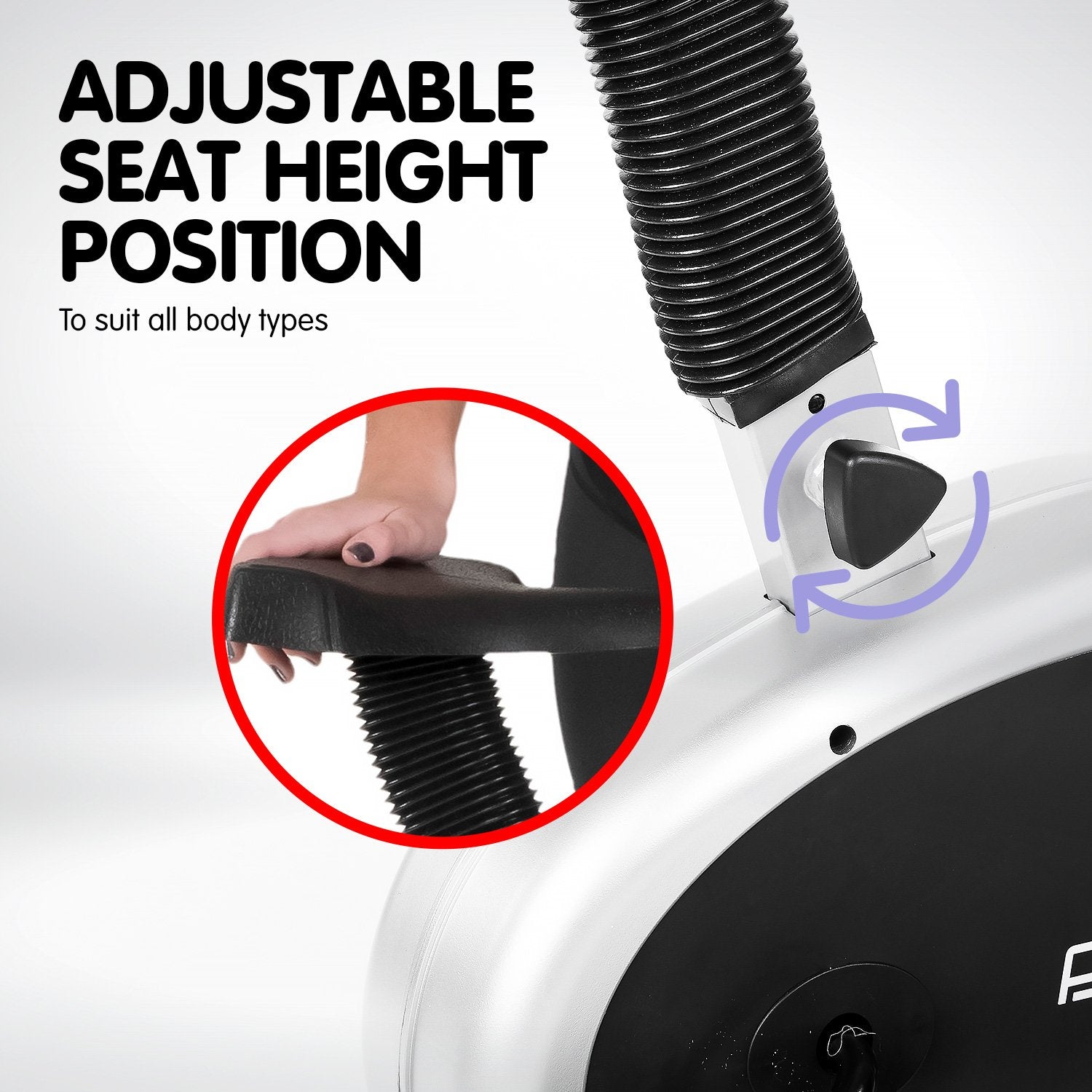 Powertrain 3-in-1 Elliptical Cross Trainer Exercise Bike with Resistance Bands Powertrain