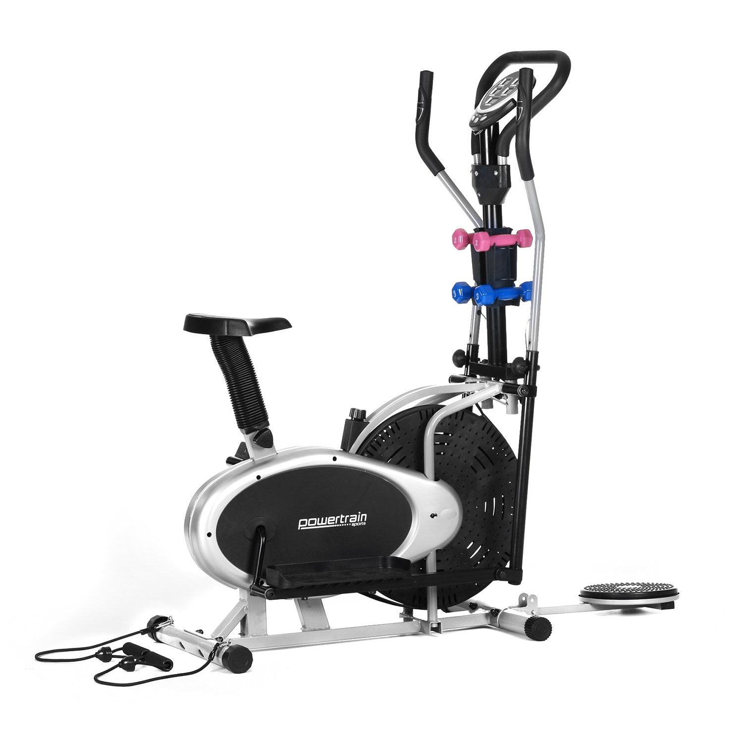 Powertrain 6-in-1 Elliptical Cross Trainer Bike with Weights and Twist Disc Powertrain