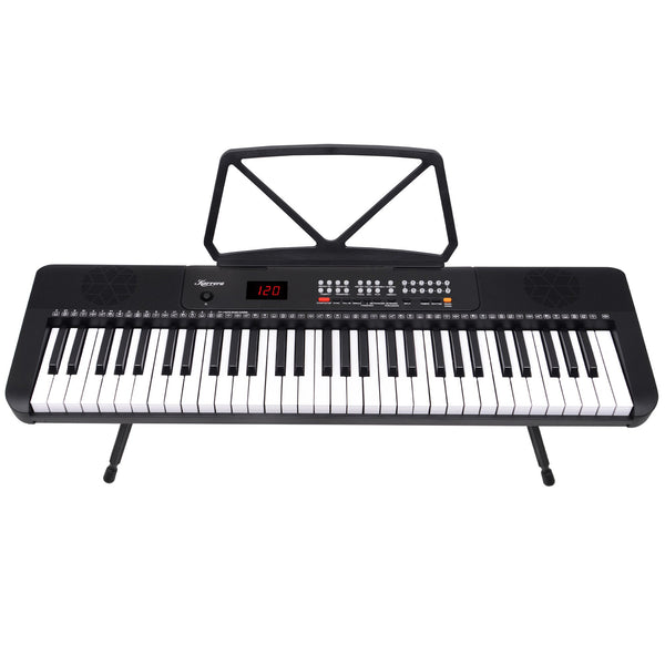 Karrera 61-Key Electronic Piano Keyboard with LED and Folding Stand in Black CHJ-SD1 Awezingly