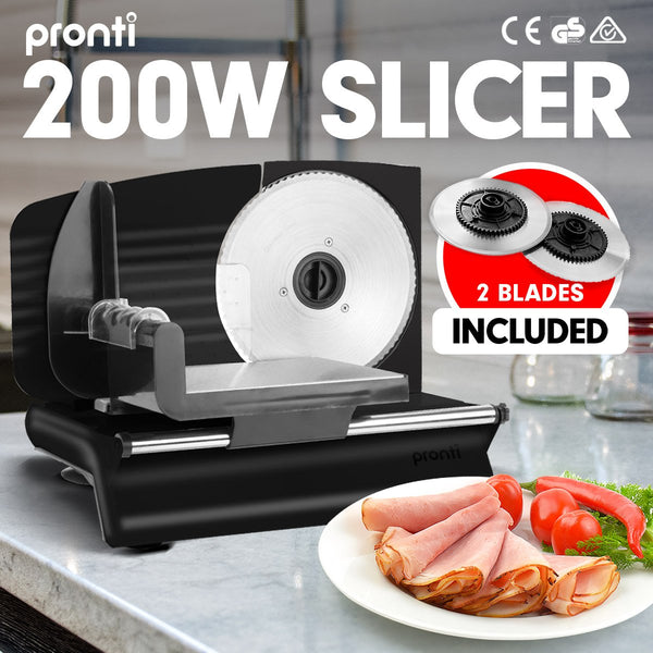 Pronti Electric Meat Slicer- Food Cheese Processor Vegetable Kitchen Deli Does Not Apply