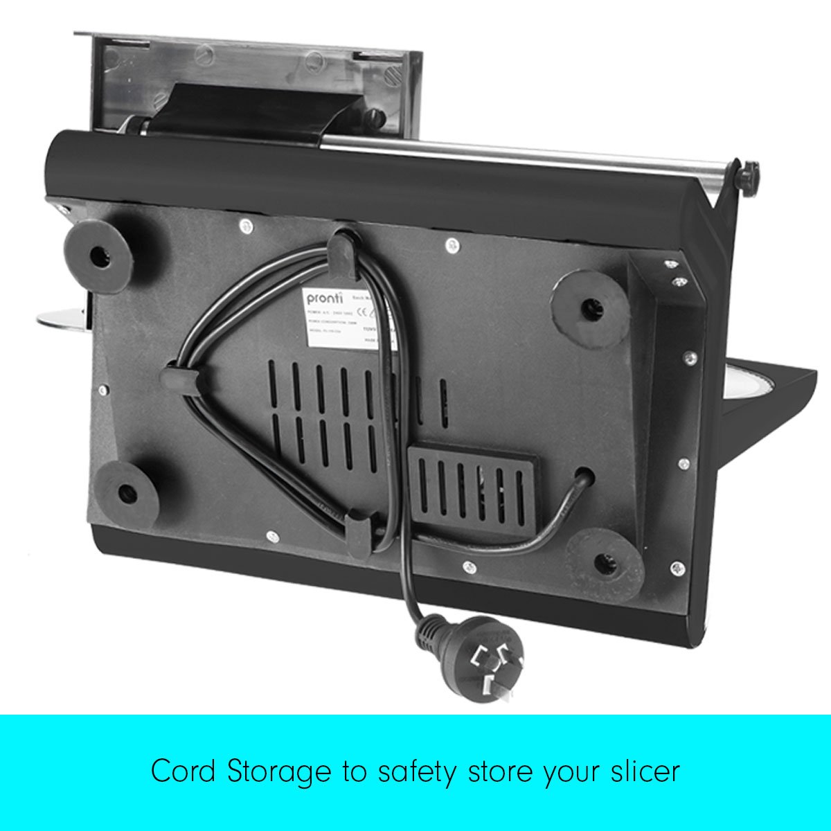 Pronti Electric Meat Slicer- Food Cheese Processor Vegetable Kitchen Deli Does Not Apply