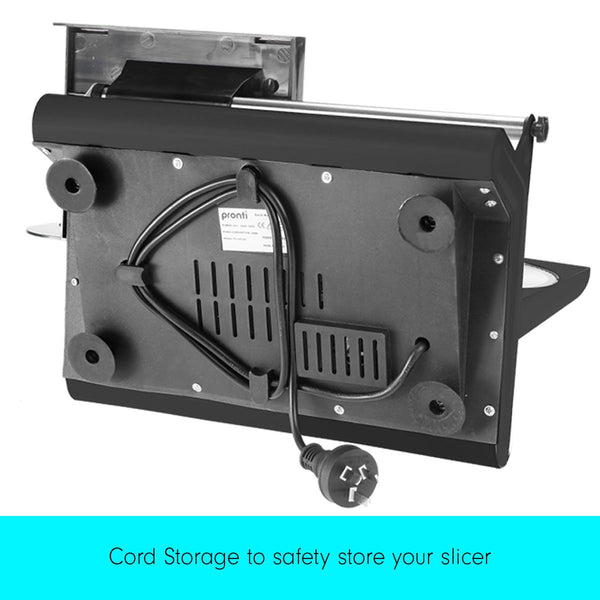 Pronti Electric Meat Slicer- Food Cheese Processor Vegetable Kitchen Deli Does Not Apply