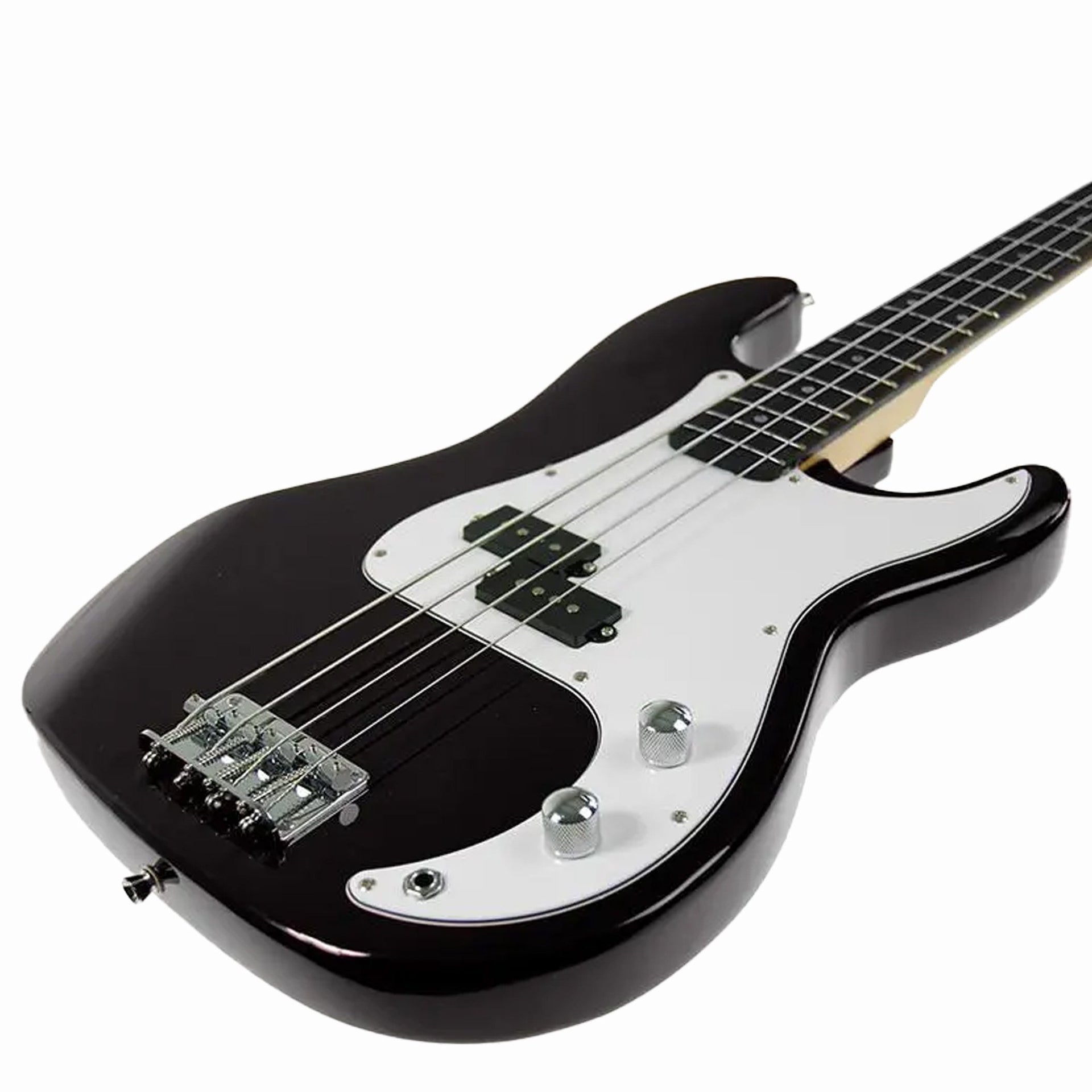 Karrera 39in Electric Guitar Bass Tuner Music 4-String Instrument Full Size Black Karrera