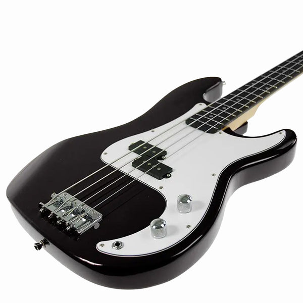 Karrera 39in Electric Guitar Bass Tuner Music 4-String Instrument Full Size Black Karrera