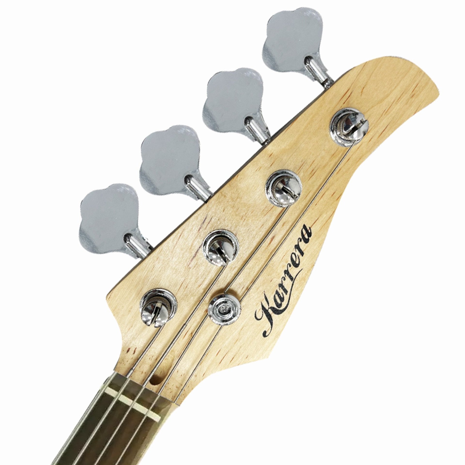 Karrera 39in Electric Guitar Bass Tuner Music 4-String Instrument Full Size Sunburst Karrera