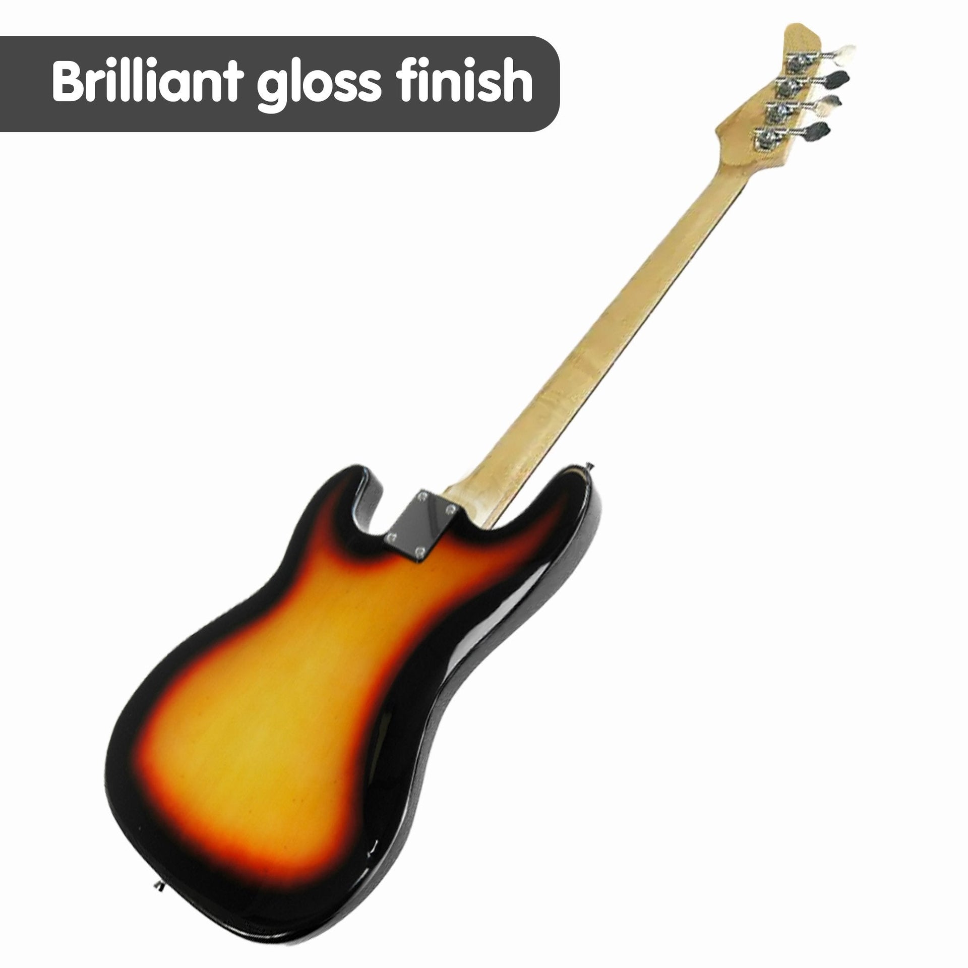Karrera 39in Electric Guitar Bass Tuner Music 4-String Instrument Full Size Sunburst Karrera