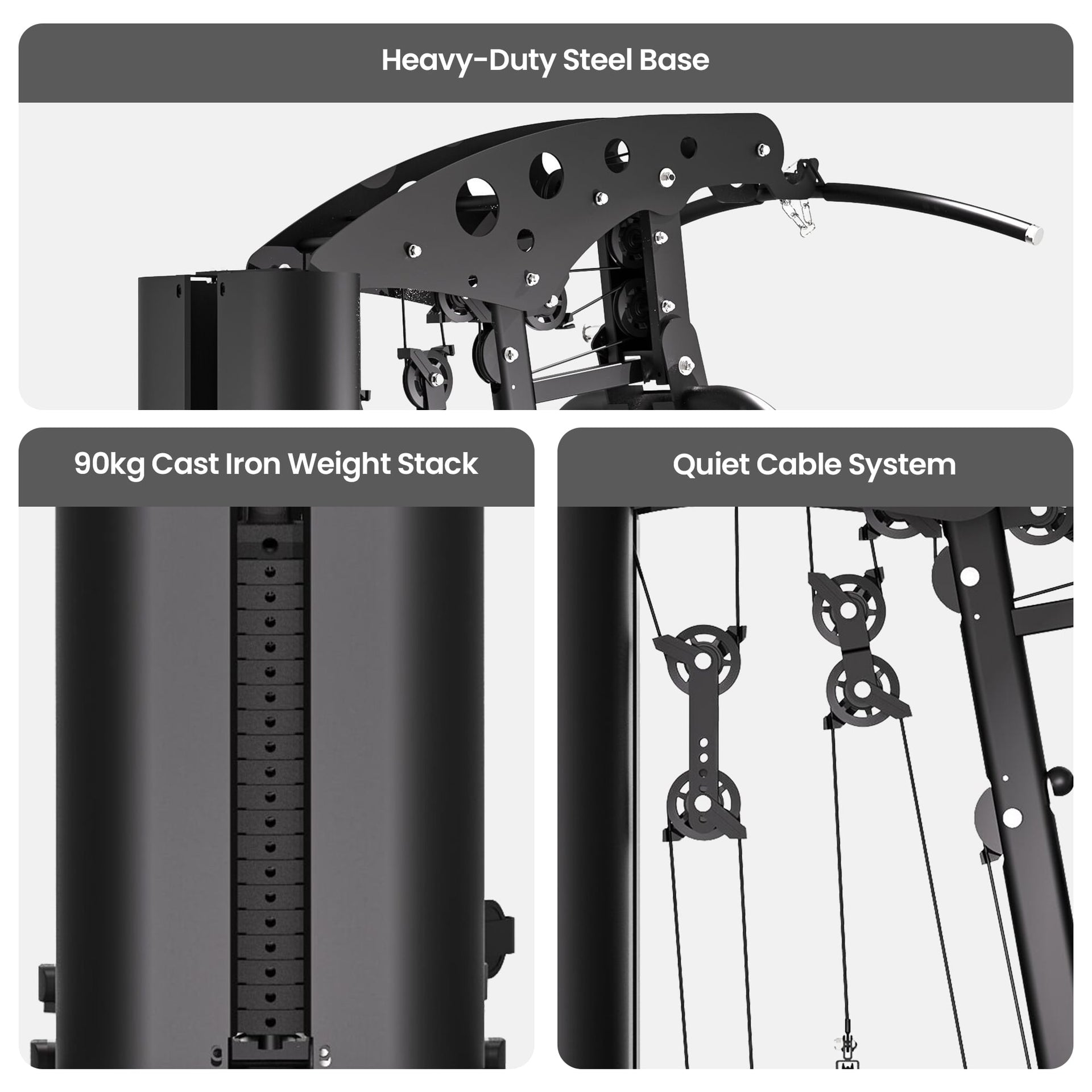 Powertrain Home Multi Gym 560 Full Body Training with 90kg Weight Stack Home Gym Awezingly
