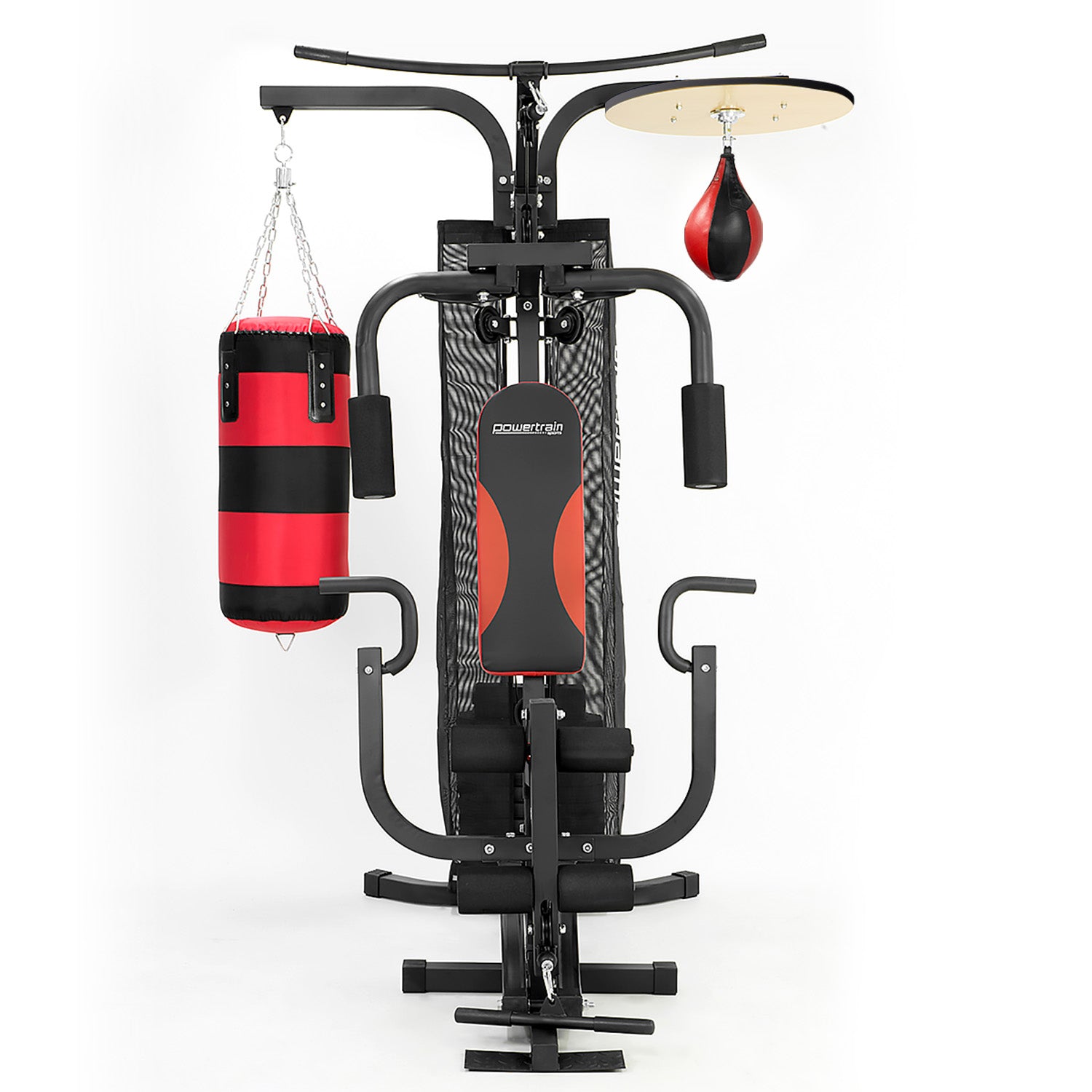 Powertrain Home Gym Multi Station with Boxing Punching Bag Speed Ball Powertrain