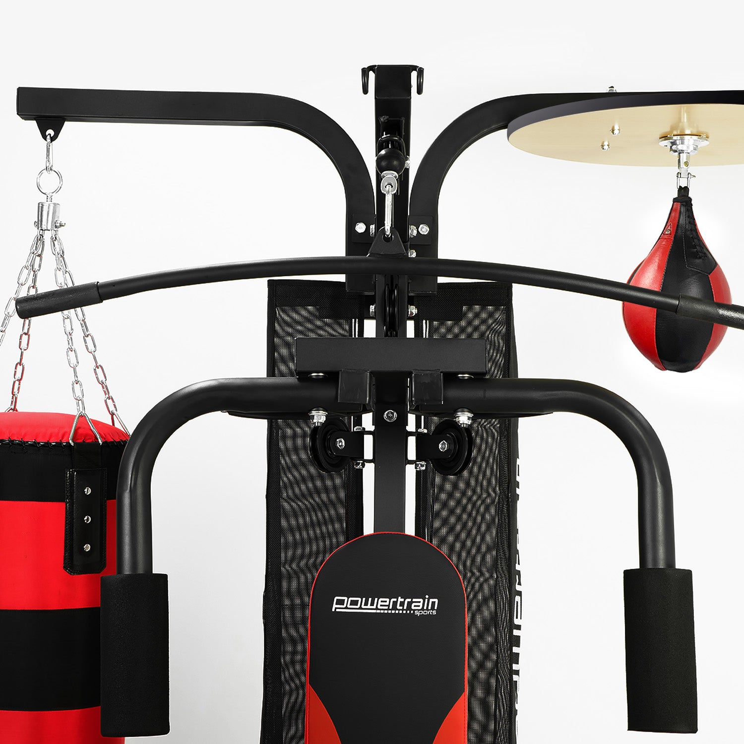 Powertrain Home Gym Multi Station with Boxing Punching Bag Speed Ball Powertrain