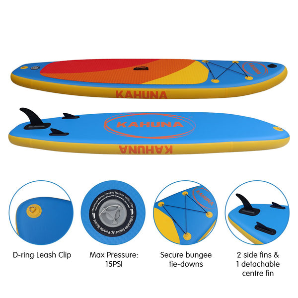 Kahuna Hana Inflatable Stand Up Paddle Board 10FT w/ iSUP Accessories Kahuna
