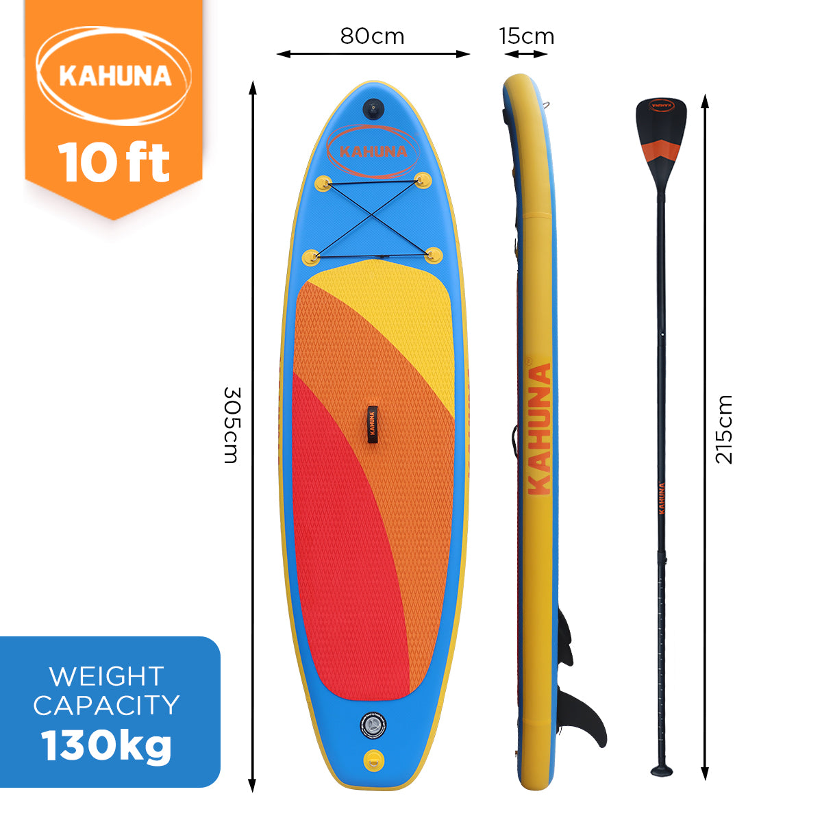 Kahuna Hana Inflatable Stand Up Paddle Board 10FT w/ iSUP Accessories Kahuna