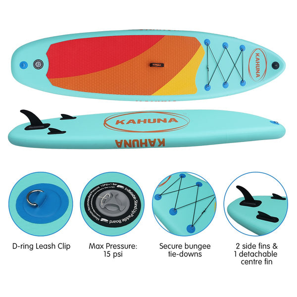 Kahuna Hana Inflatable Stand Up Paddle Board 10ft6in iSUP Accessories Kahuna