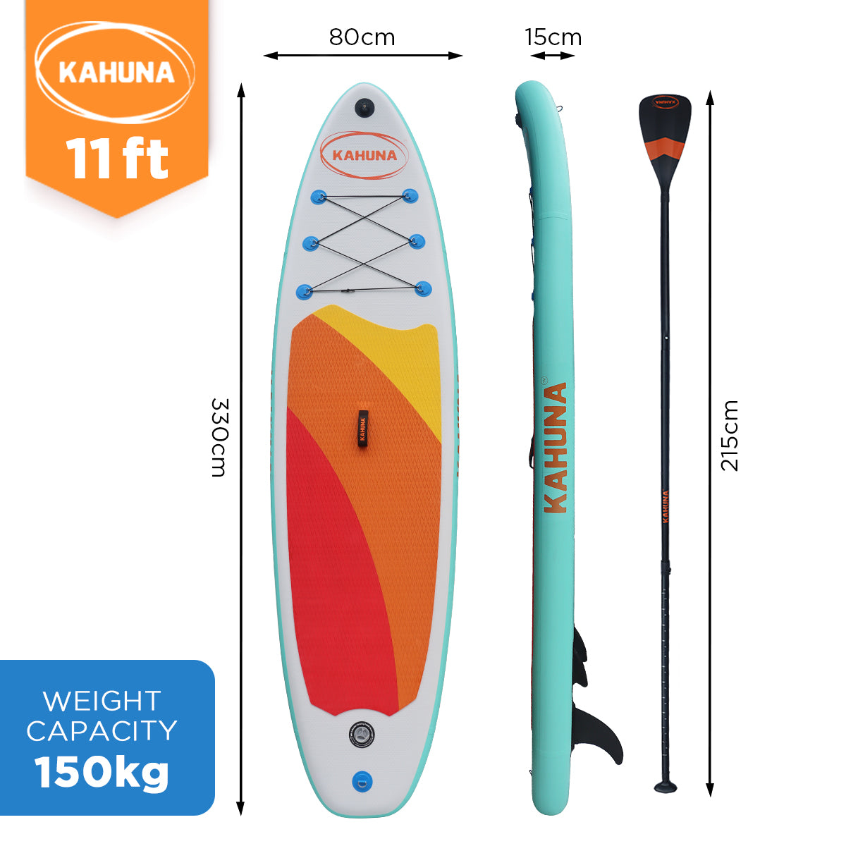 Kahuna Hana Inflatable Stand Up Paddle Board 11FT SUP Paddleboard Kahuna