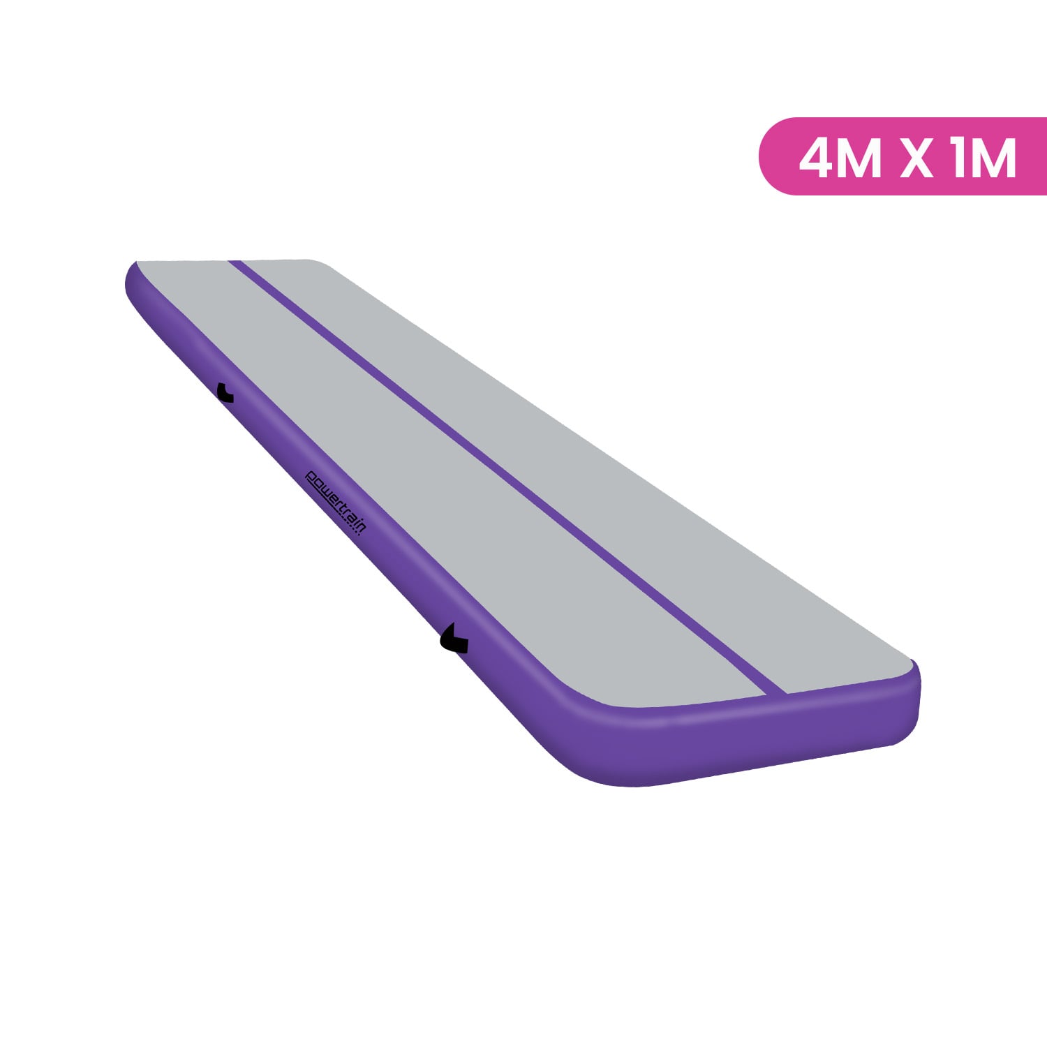 Powertrain Airtrack 20cm Thick 4m x 1m Inflatable Gymnastics Tumbling Mat Air Track - Purple Powertrain