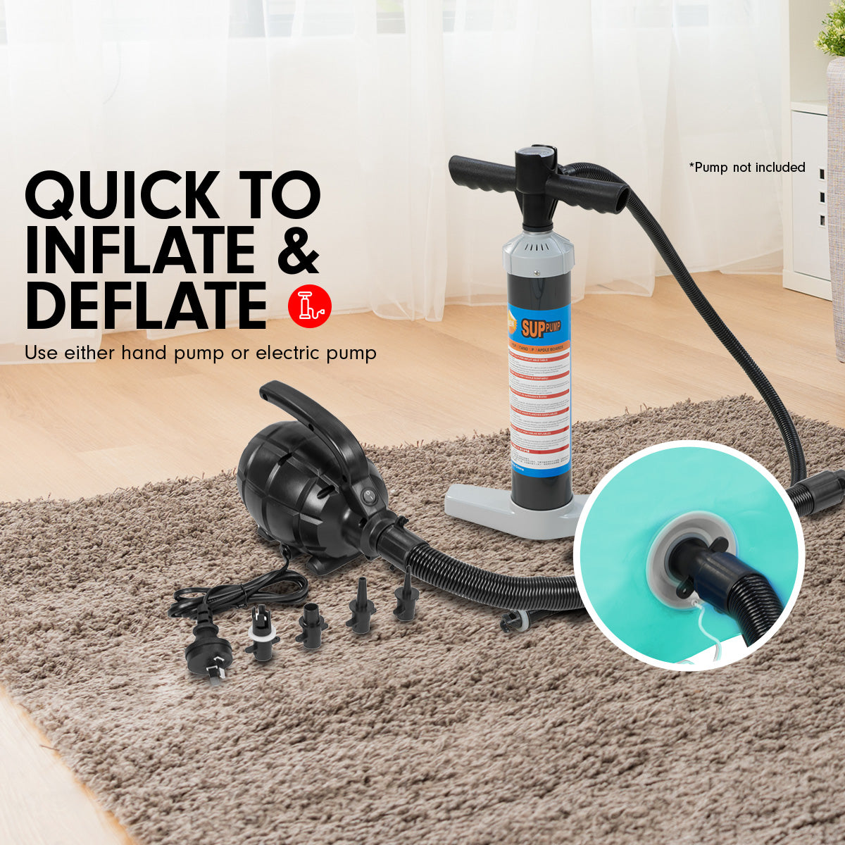 Powertrain Sports Inflatable Gymnastics Air Barrel Exercise Roller 120 x 75cm - Green Kahuna