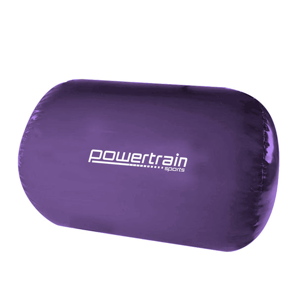 Powertrain Sports Inflatable Air Exercise Roller Gymnastics Gym Barrel 120 x 75cm Purple Powertrain