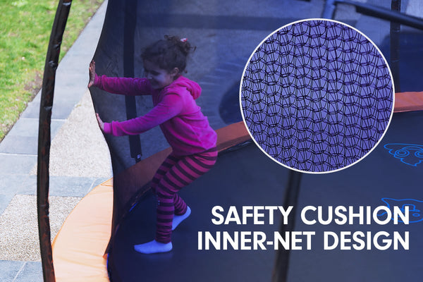 Kahuna 12ft Replacement Trampoline Net 12 Poles Blue Kahuna