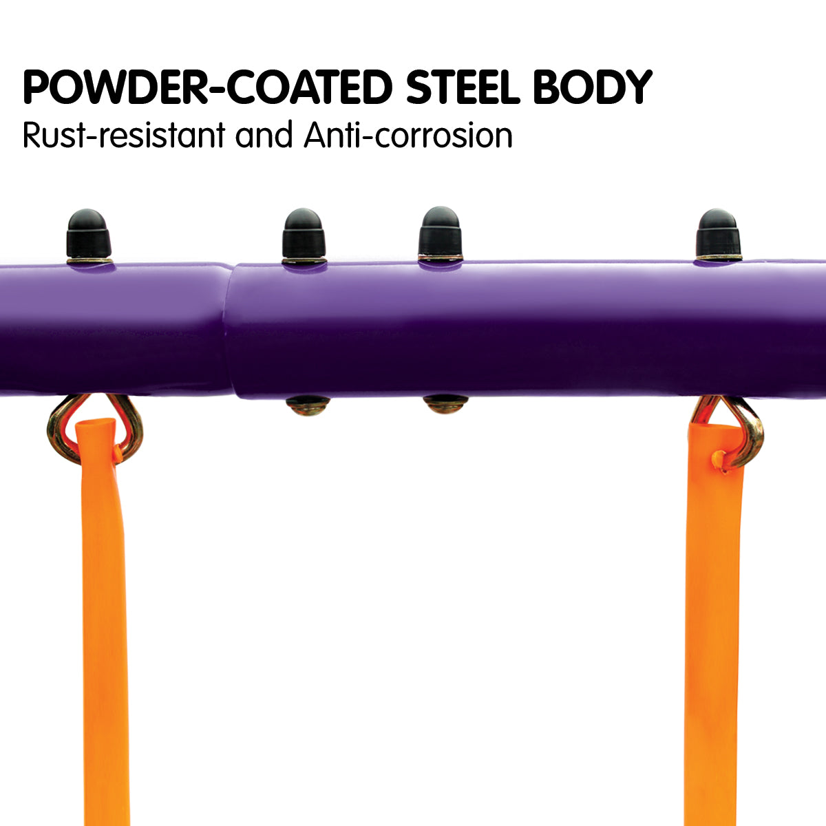 Kahuna Kids 4-Seater Swing Set with Slide Purple Green Kahuna