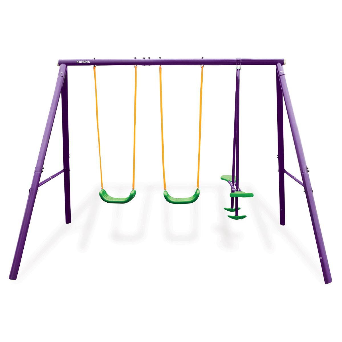 Kahuna Kids 4-Seater Swing Set Purple Green Kahuna