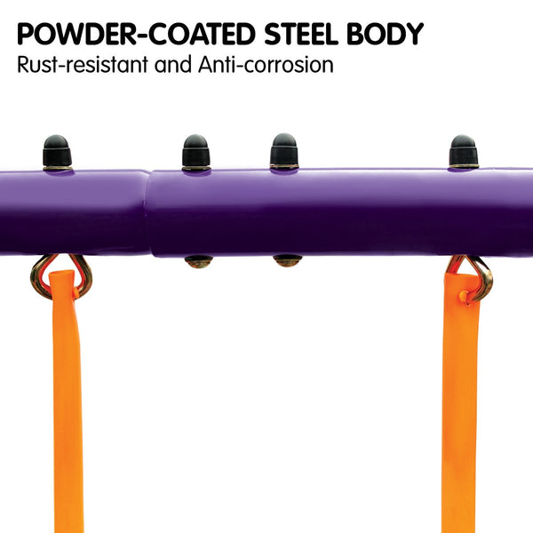 Kahuna Kids 4-Seater Swing Set Purple Green Kahuna