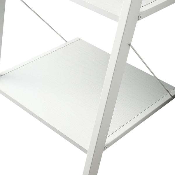 Sarantino Amelia 5-Tier Ladder Shelf in White Awezingly