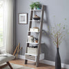 Sarantino Mira 5-tier Ladder Shelf In White And Grey Oak