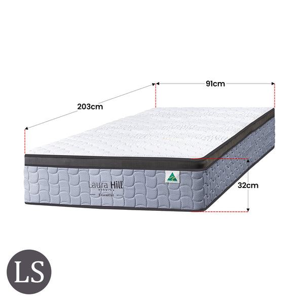 Laura Hill Essential Australian Made Long Single Premium Mattress Does Not Apply
