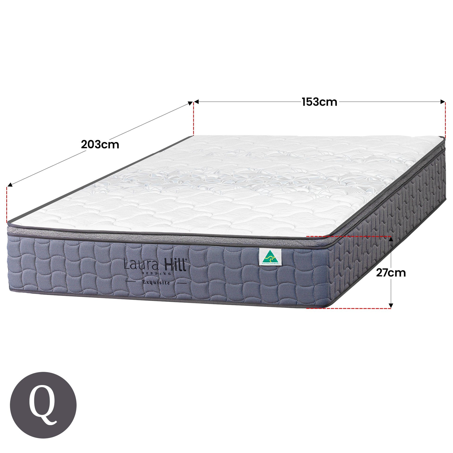 Laura Hill Exquisite Australian Made Queen Premium Mattress Does Not Apply