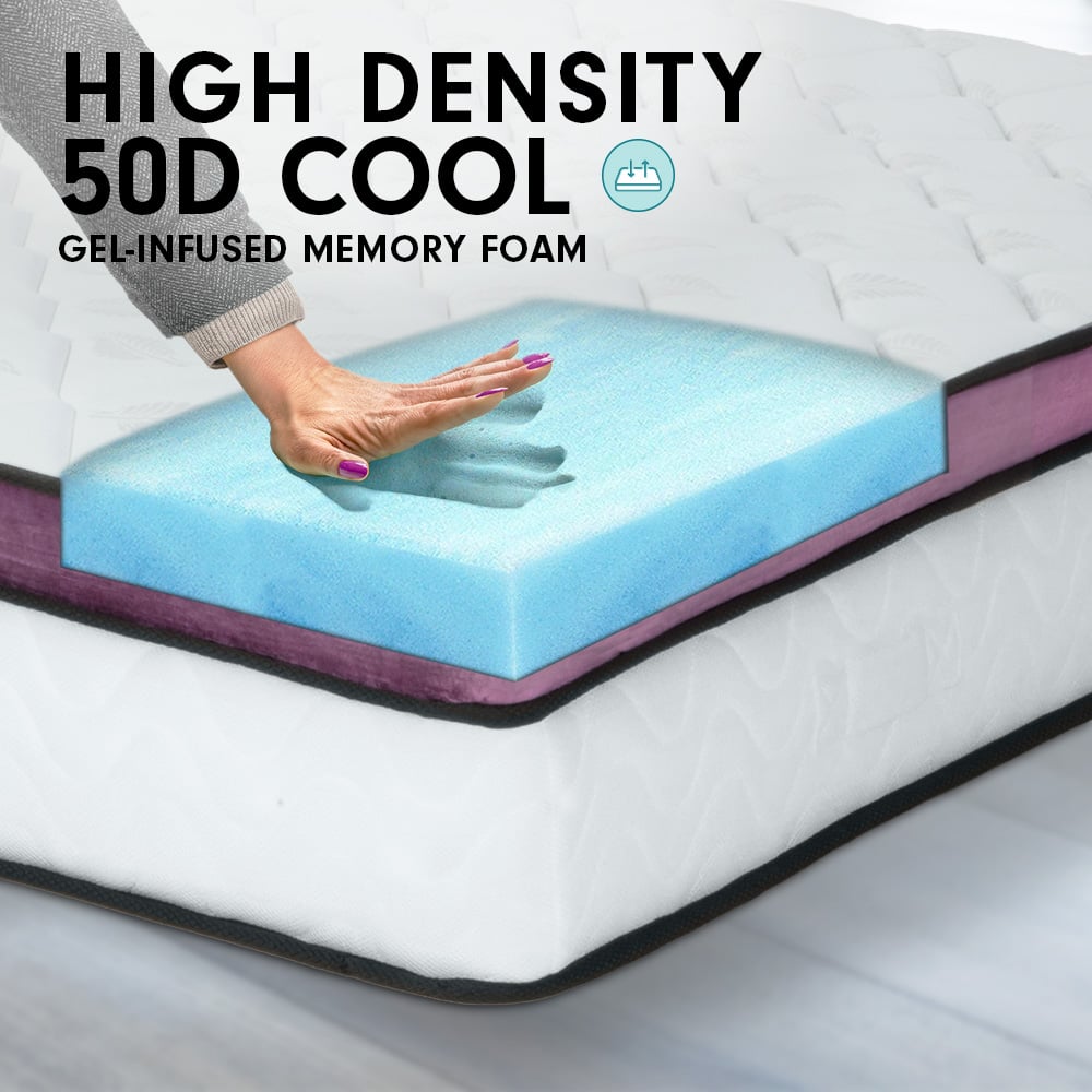 Laura Hill King Mattress Visco Cool Gel Infused Memory Foam Euro Top Pocket Spring 30cm Does Not Apply