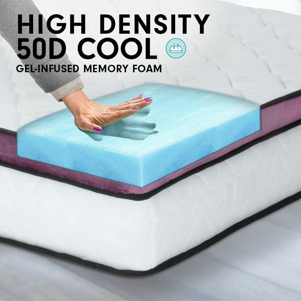 Laura Hill King Mattress Visco Cool Gel Infused Memory Foam Euro Top Pocket Spring 30cm Does Not Apply