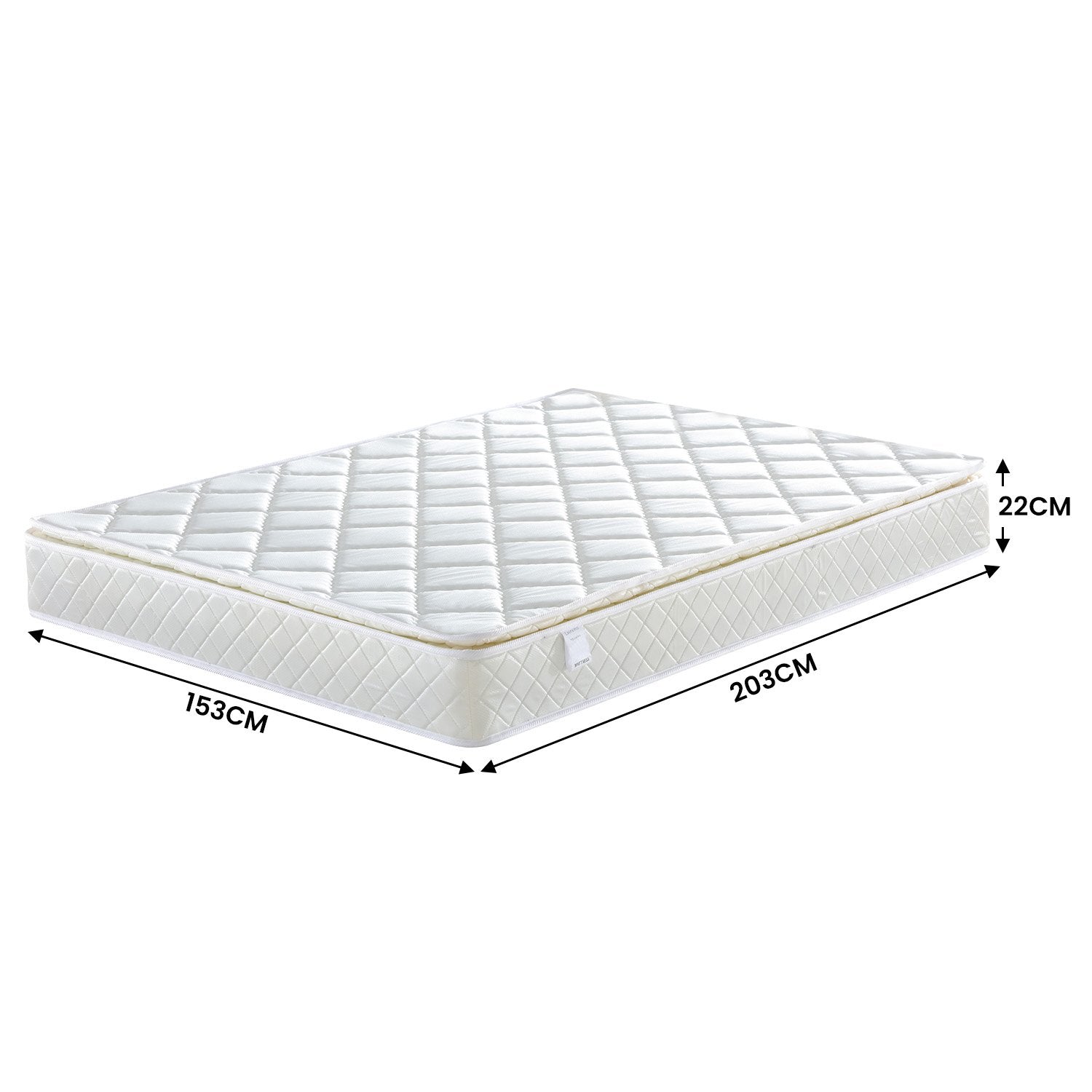 Laura Hill Mattress Queen Size Pillow Top Pocket Spring High Density Foam 22cm Does Not Apply