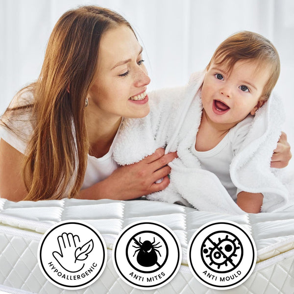 Laura Hill Mattress Queen Size Pillow Top Pocket Spring High Density Foam 22cm Does Not Apply