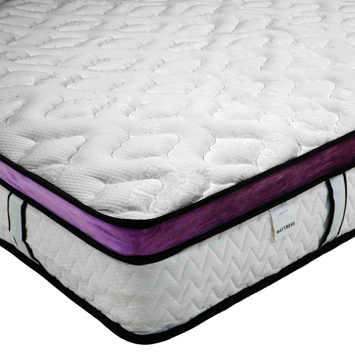 Laura Hill Mattress Queen Size Euro Top Pocket Spring Natural Latex Foam Bed Does Not Apply