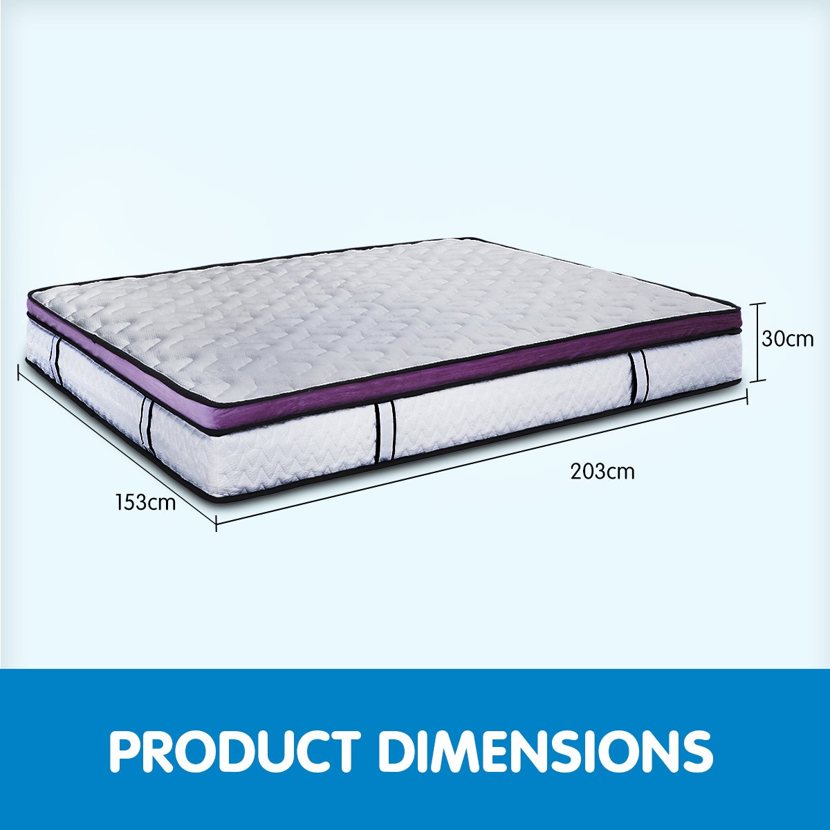 Laura Hill Mattress Queen Size Euro Top Pocket Spring Natural Latex Foam Bed Does Not Apply