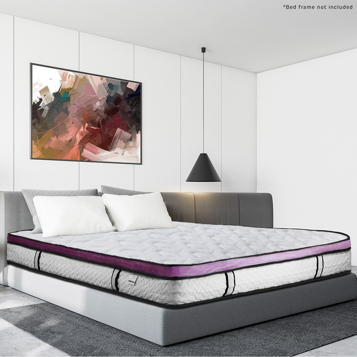 Laura Hill Mattress Queen Size Euro Top Pocket Spring Natural Latex Foam Bed Does Not Apply