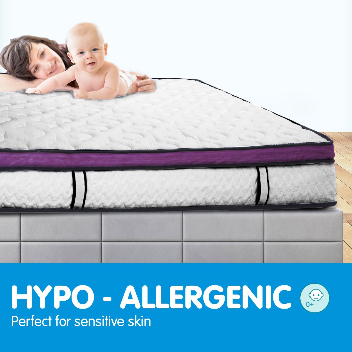 Laura Hill Mattress Queen Size Euro Top Pocket Spring Natural Latex Foam Bed Does Not Apply