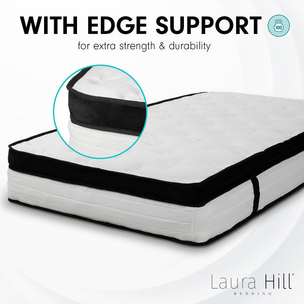 Laura Hill  Double Mattress Bed Size Euro Top 5 Zone Spring Foam 32cm Bedding Pocket Does Not Apply