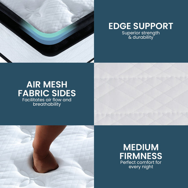 Laura Hill King Mattress Bed Size Euro Top 5 Zone Spring Foam 32cm Bedding Pocket Does Not Apply